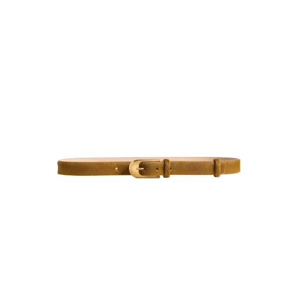 Dome Belt in Bronze Haircalf with Gold