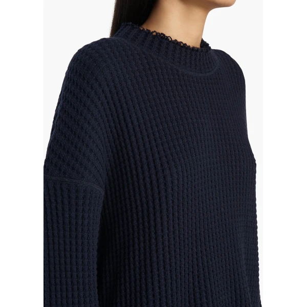 Dylan Top in Dark Navy Waffle - Image 5