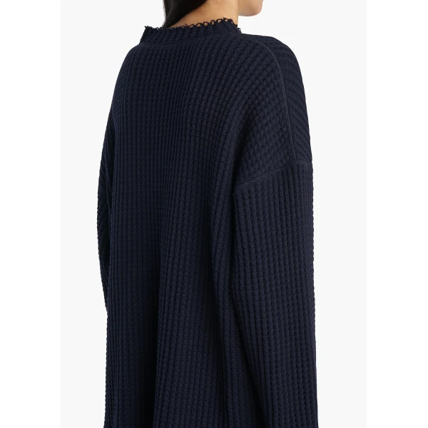 Dylan Top in Dark Navy Waffle - Image 6