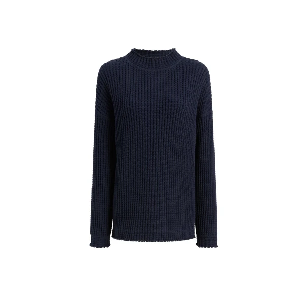 Dylan Top in Dark Navy Waffle