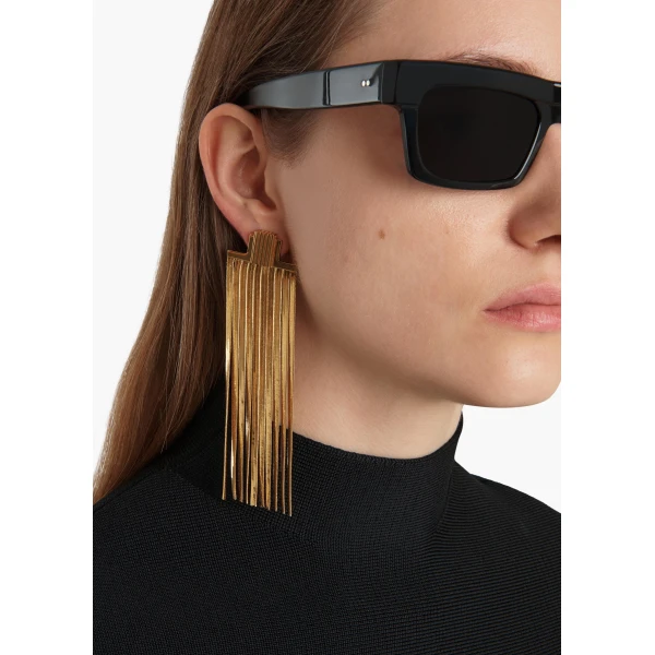 Empire Snake Chain Earrings in Gold - Image 3
