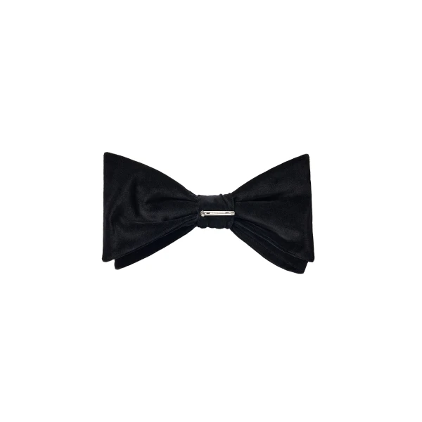 Enid Bow Brooch in Black - Image 4