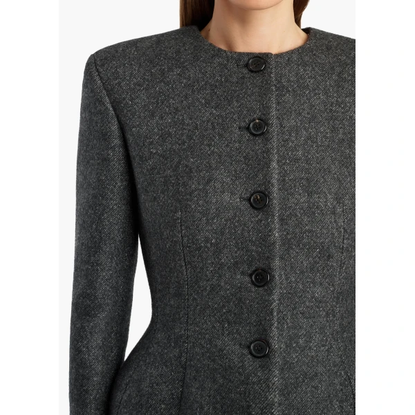 Khaite Enzi Jacket in Charcoal | Jackets | Coveti
