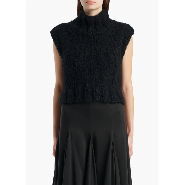 Khaite Fawn Top in Black | Sweaters | Coveti