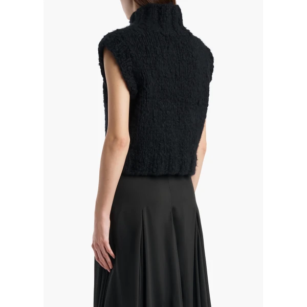 Khaite Fawn Top in Black | Sweaters | Coveti