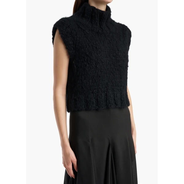 Khaite Fawn Top in Black | Sweaters | Coveti