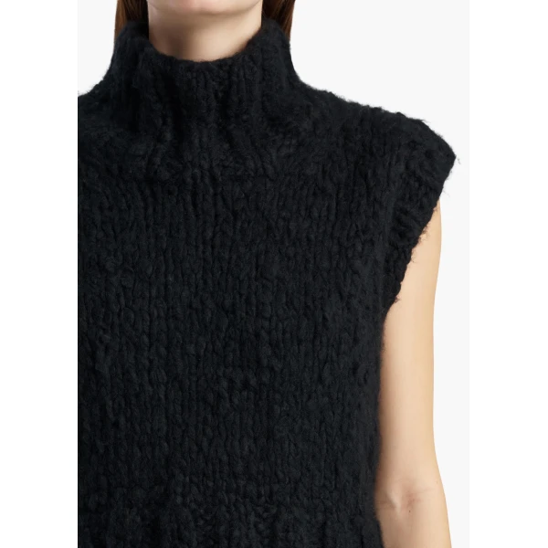 Khaite Fawn Top in Black | Sweaters | Coveti