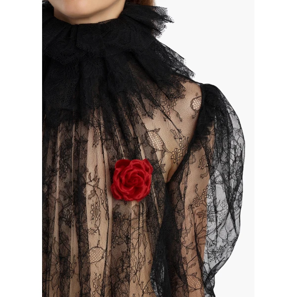 Frankie Floral Brooch in Crimson - Image 3