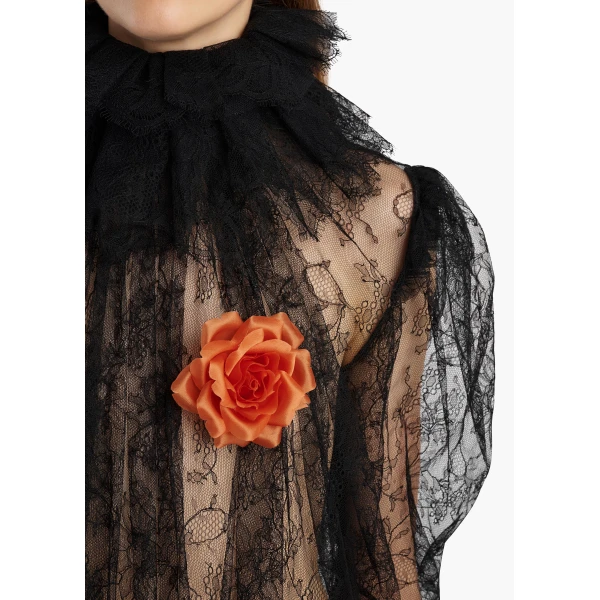 Frankie Floral Brooch in Orange - Image 3