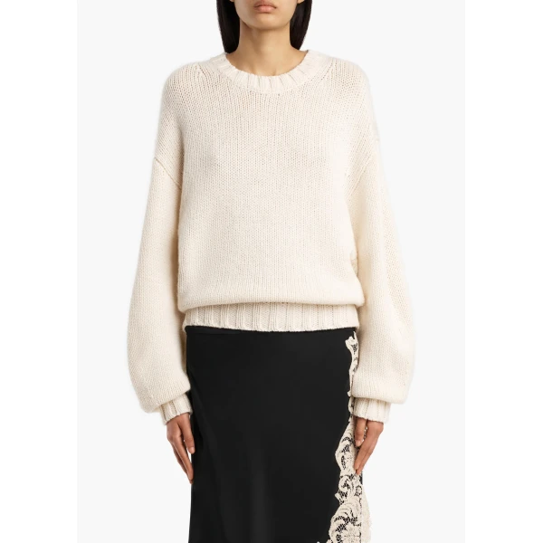 Khaite Gemma Sweater in Ivory | Sweaters | Coveti