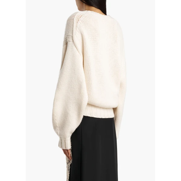 Khaite Gemma Sweater in Ivory | Sweaters | Coveti