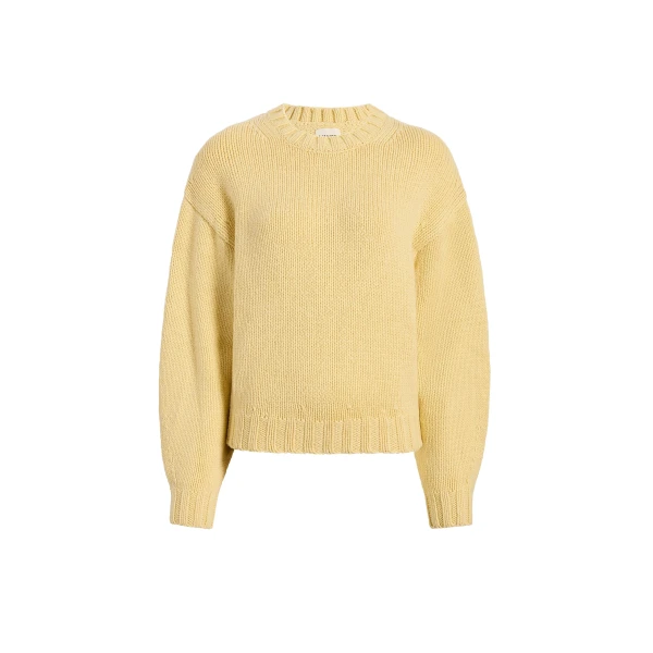 Khaite Gemma Sweater in Light Yellow | Sweaters | Coveti