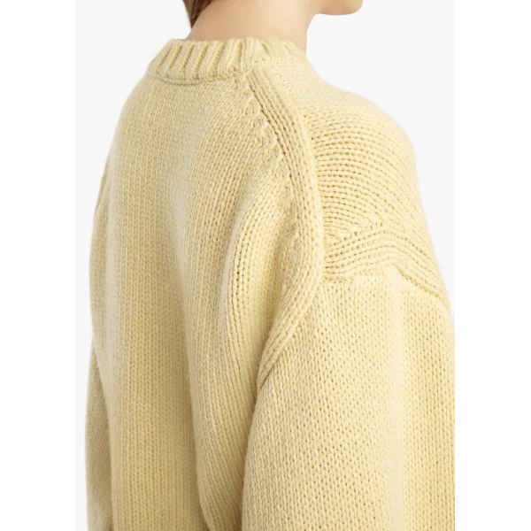 Khaite Gemma Sweater in Light Yellow | Sweaters | Coveti