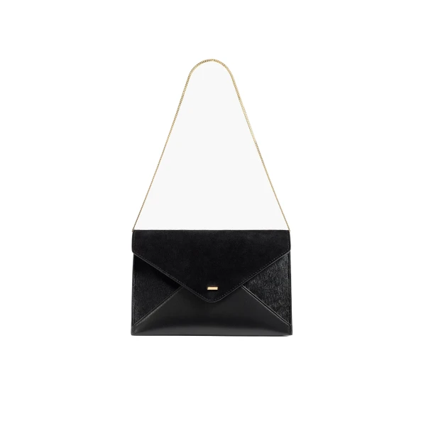 Khaite Grace Envelope Clutch in Black | Clutch Bags | Coveti