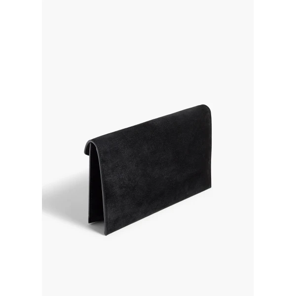 Khaite Grace Envelope Clutch in Black | Clutch Bags | Coveti