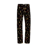Khaite Han Pant in Black Flower Embroidery | Pants | Coveti