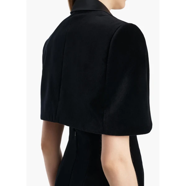 Khaite Ilora Jacket in Black Velvet | Jackets | Coveti