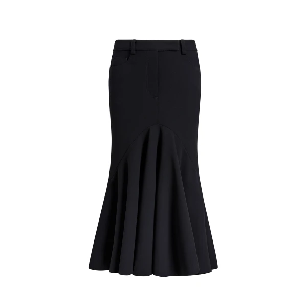 Inez Skirt in Black Crepe
