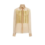 Khaite Ivy Top in Beige | Tops | Coveti