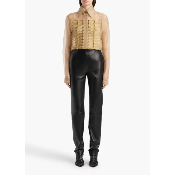 Khaite Ivy Top in Beige | Tops | Coveti