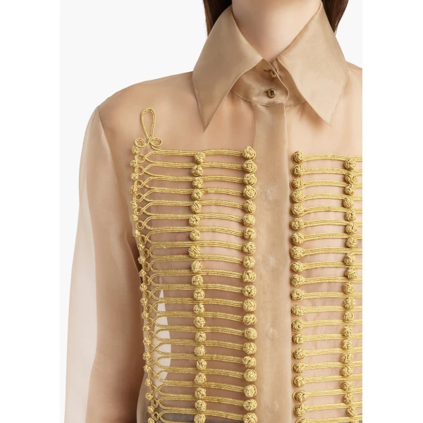 Khaite Ivy Top in Beige | Tops | Coveti