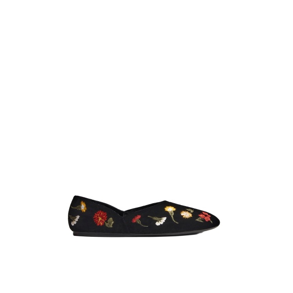 Khaite Jane Flat in Black Multi | Shoes | Coveti