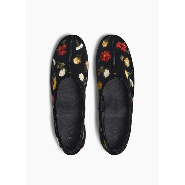 Khaite Jane Flat in Black Multi | Shoes | Coveti