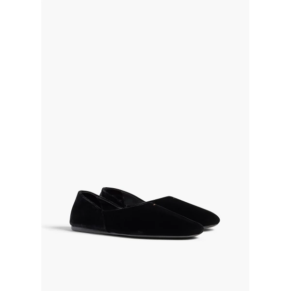 Khaite Jane Flat in Black Velvet | Shoes | Coveti