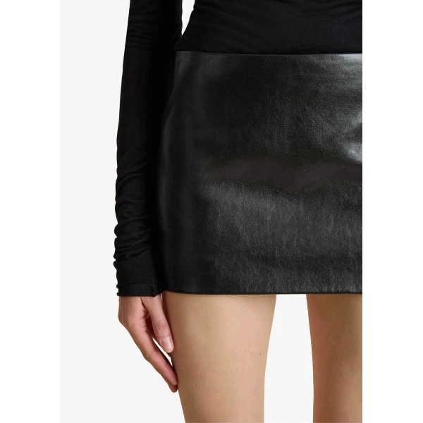 Jett Skirt in Black Leather - Image 6