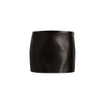Khaite Jett Skirt in Black Leather | Skirts | Coveti