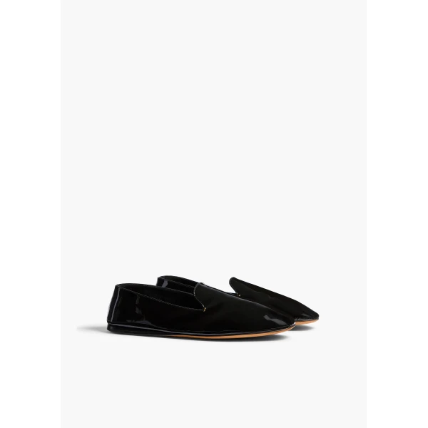 Khaite Julie Loafer in Black Patent Leather | Loafers | Coveti