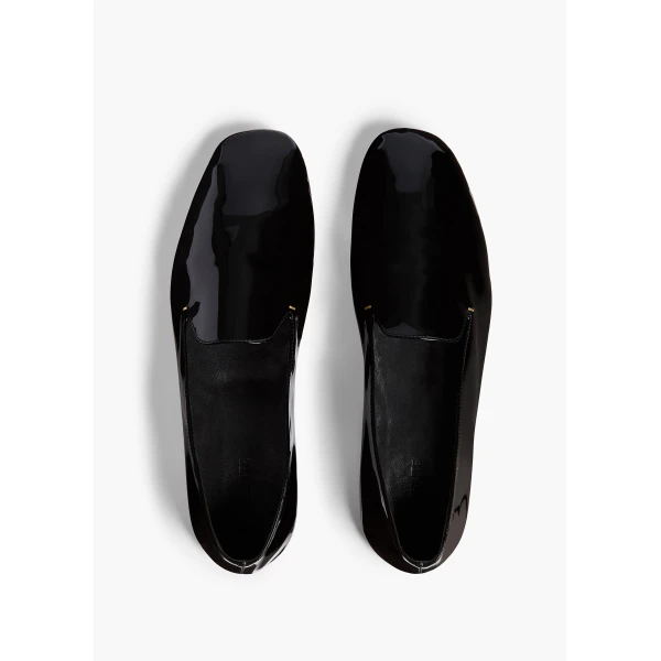 Khaite Julie Loafer in Black Patent Leather | Loafers | Coveti