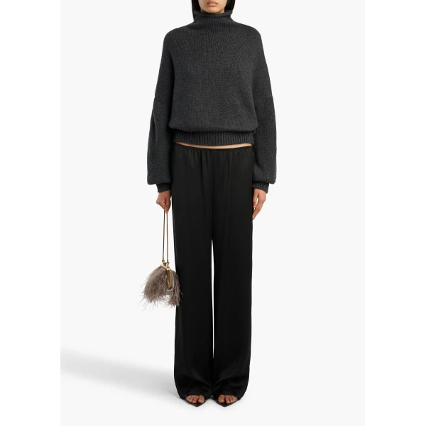 Khaite Juniper Sweater in Charcoal | Sweaters | Coveti