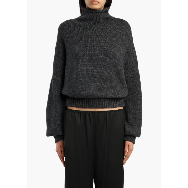 Khaite Juniper Sweater in Charcoal | Sweaters | Coveti