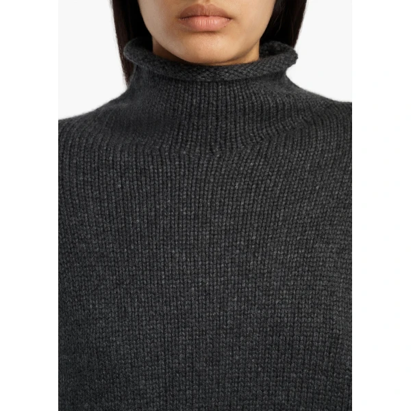 Khaite Juniper Sweater in Charcoal | Sweaters | Coveti