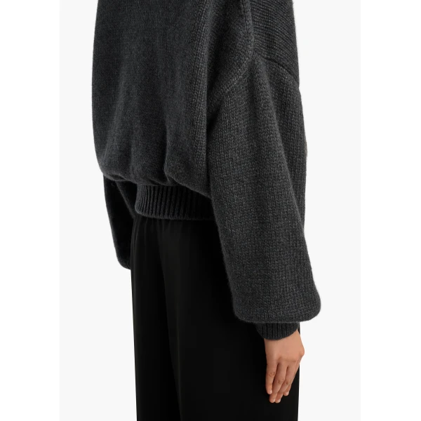 Khaite Juniper Sweater in Charcoal | Sweaters | Coveti