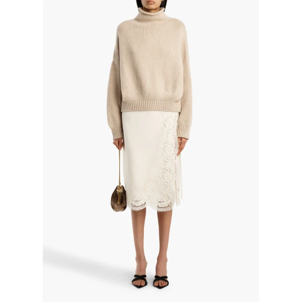 Khaite Juniper Sweater in Ecru | Sweaters | Coveti
