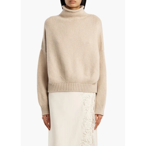 Khaite Juniper Sweater in Ecru | Sweaters | Coveti