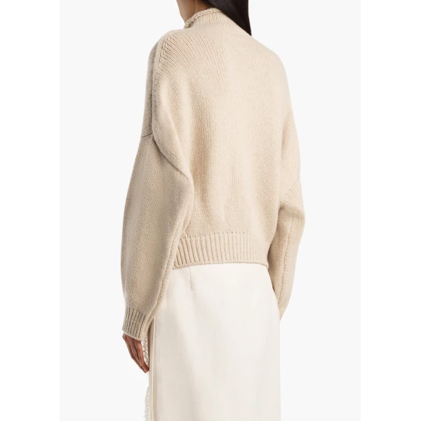 Khaite Juniper Sweater in Ecru | Sweaters | Coveti