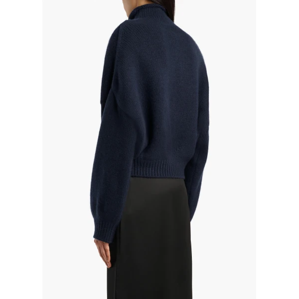 Khaite Juniper Sweater in Midnight Navy | Sweaters | Coveti