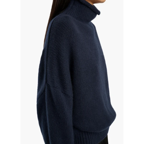 Khaite Juniper Sweater in Midnight Navy | Sweaters | Coveti