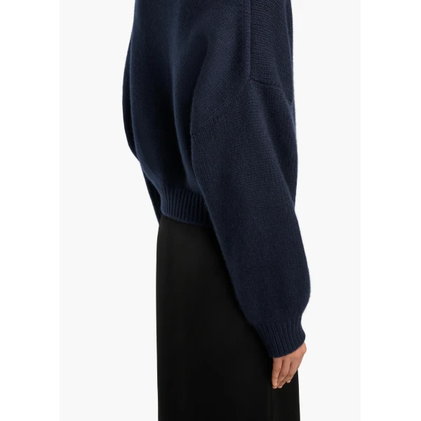 Khaite Juniper Sweater in Midnight Navy | Sweaters | Coveti