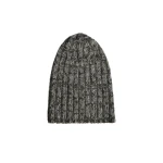 Khaite Lake Beanie in Charcoal and White Multi | Hats | Coveti