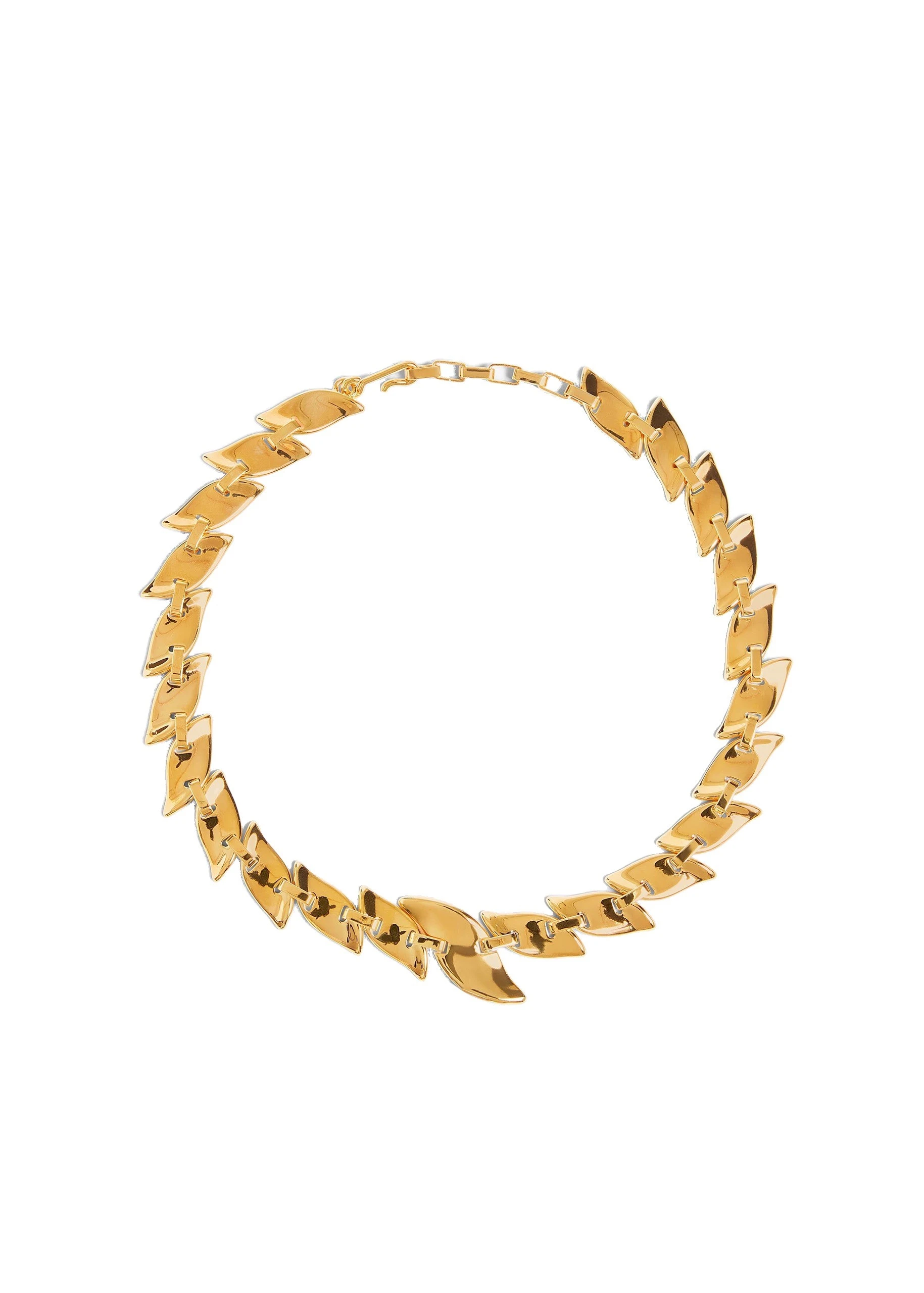 Khaite Leaf Chain Necklace in Gold | Buy Jewelry at Coveti Khaite Leaf Chain Necklace in Gold