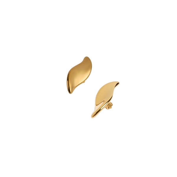 Khaite Leaf Earrings in Gold