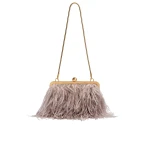 Khaite Lilith Chain Evening Bag in Dark Haze | Clutch Bags | Coveti