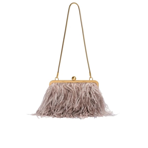 Khaite Lilith Chain Evening Bag in Dark Haze | Clutch Bags | Coveti