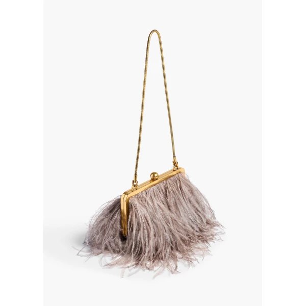 Khaite Lilith Chain Evening Bag in Dark Haze | Clutch Bags | Coveti