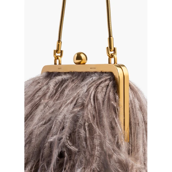 Khaite Lilith Chain Evening Bag in Dark Haze | Clutch Bags | Coveti