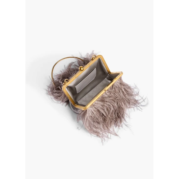 Khaite Lilith Chain Evening Bag in Dark Haze | Clutch Bags | Coveti